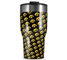 WraptorSkinz Skin Wrap compatible with 2017 and newer RTIC Tumblers 30oz Iowa Hawkeyes Tigerhawk Tiled 06 Gold on Black (TUMBLER NOT INCLUDED)