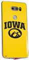 Skin Decal Wrap for LG V30 Iowa Hawkeyes Tigerhawk Oval 01 Black on Gold