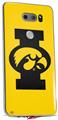 Skin Decal Wrap for LG V30 Iowa Hawkeyes Tigerhawk Oval 02 Black on Gold