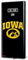 Decal style Skin Wrap compatible with Samsung Galaxy Note 9 Iowa Hawkeyes Tigerhawk Oval 01 Gold on Black