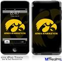 iPod Touch 2G & 3G Skin - Iowa Hawkeyes Herkey Gold on Black