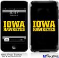 iPod Touch 2G & 3G Skin - Iowa Hawkeyes 01 Gold on Black