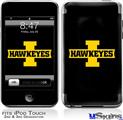 iPod Touch 2G & 3G Skin - Iowa Hawkeyes 02 Gold on Black