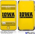 iPod Touch 2G & 3G Skin - Iowa Hawkeyes 03 Gold on Black