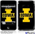 iPod Touch 2G & 3G Skin - Iowa Hawkeyes 04 Gold on Black