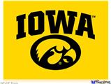 Poster 24"x18" - Iowa Hawkeyes Tigerhawk Oval 01 Black on Gold