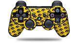 Sony PS3 Controller Decal Style Skin - Iowa Hawkeyes Tigerhawk Tiled 06 Black on Gold (CONTROLLER NOT INCLUDED)