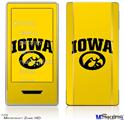 Zune HD Skin - Iowa Hawkeyes Tigerhawk Oval 01 Black on Gold