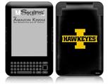 Iowa Hawkeyes 02 Gold on Black - Decal Style Skin fits Amazon Kindle 3 Keyboard (with 6 inch display)