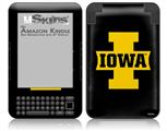 Iowa Hawkeyes 04 Gold on Black - Decal Style Skin fits Amazon Kindle 3 Keyboard (with 6 inch display)