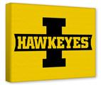 Gallery Wrapped 11x14x1.5  Canvas Art - Iowa Hawkeyes 02 Black on Gold