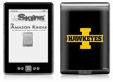 Iowa Hawkeyes 02 Gold on Black - Decal Style Skin (fits 4th Gen Kindle with 6inch display and no keyboard)