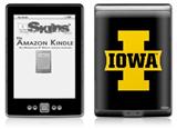 Iowa Hawkeyes 04 Gold on Black - Decal Style Skin (fits 4th Gen Kindle with 6inch display and no keyboard)