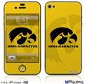 iPhone 4S Decal Style Vinyl Skin - Iowa Hawkeyes Herkey Black on Gold