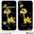 iPhone 4S Decal Style Vinyl Skin - Iowa Hawkeyes Herky on Black