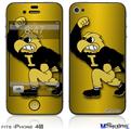 iPhone 4S Decal Style Vinyl Skin - Iowa Hawkeyes Herky on Black and Gold