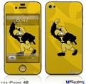 iPhone 4S Decal Style Vinyl Skin - Iowa Hawkeyes Herky on Gold