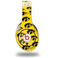 WraptorSkinz Skin Decal Wrap compatible with Beats Studio (Original) Headphones Iowa Hawkeyes Tigerhawk Tiled 06 Black on Gold Skin Only (HEADPHONES NOT INCLUDED)