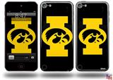 Iowa Hawkeyes Tigerhawk Oval 02 Gold on Black Decal Style Vinyl Skin - fits Apple iPod Touch 5G (IPOD NOT INCLUDED)