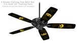 Iowa Hawkeyes Herkey Gold on Black - Ceiling Fan Skin Kit fits most 52 inch fans (FAN and BLADES SOLD SEPARATELY)