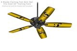 Iowa Hawkeyes Herky on Black and Gold - Ceiling Fan Skin Kit fits most 52 inch fans (FAN and BLADES SOLD SEPARATELY)