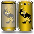 Iowa Hawkeyes Herky on Black and Gold - Decal Style Skin (fits Samsung Galaxy S III S3)