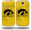 Iowa Hawkeyes Herkey Black on Gold - Decal Style Skin (fits Samsung Galaxy S IV S4)